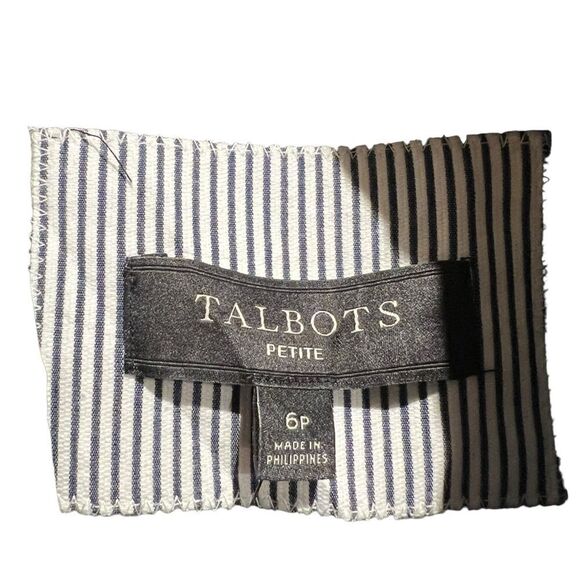 NWT! Talbots navy & white striped blazer.‎ Size 6P - Picture 3 of 10